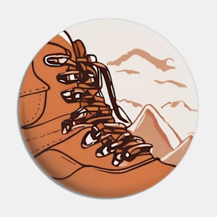 Adventure Awaits Hiking Boot Design No. 818 Pin