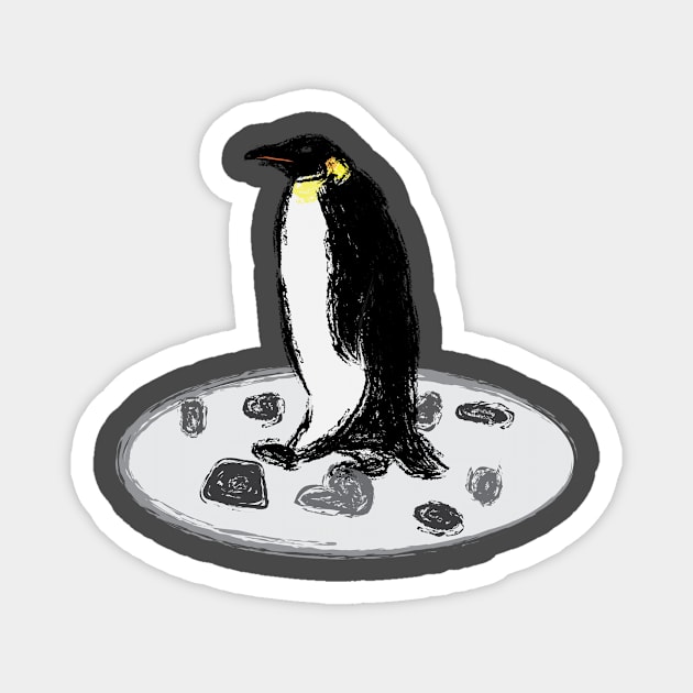 Artwork of an Emperor Penguin II Magnet by JDHegemann