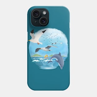 Dolphin and Birds Phone Case