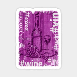 Hashtag Wine Magnet