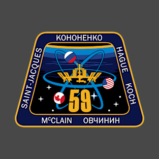 Expedition 59: Actual Flight Crew Patch T-Shirt