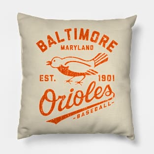 Baltimore Orioles Vintage Pillow