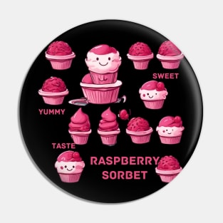 Raspberry Sorbet Sweetie Cartoon Characters Pin