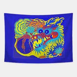 Neon Dragon With 4 Elements Variant 24 Tapestry