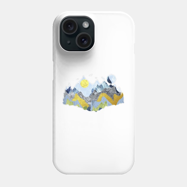 Topaz and Emerald Mountains Phone Case by cesartorresart