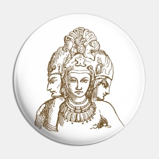 Trimurti Indian Deity - God Pin