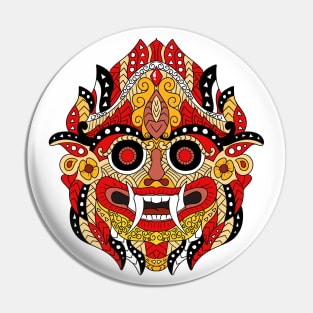 Barong Bali Mask Pin