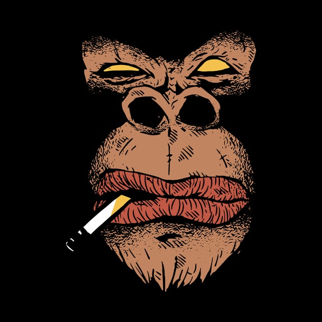 Gorilla Smoking by Imaginariux