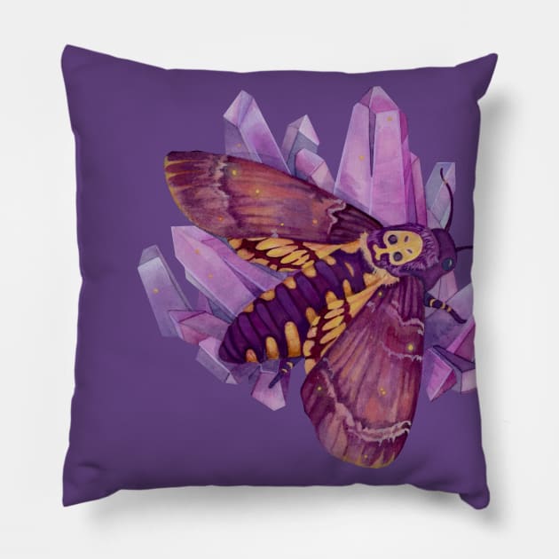 Death-Head Hawk Moth Pillow by AshleyWittling