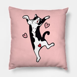 Cat falling in love Pillow