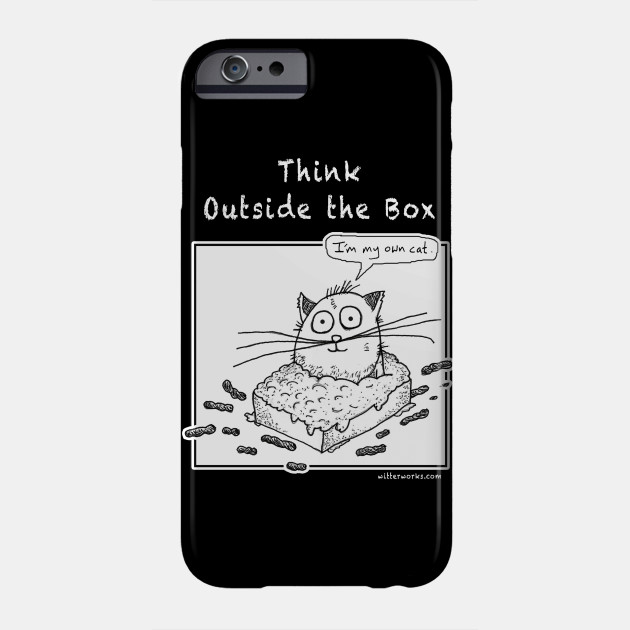 Funny Cat Think Outside The Box By Witterworks