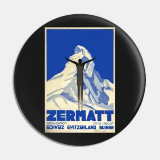 Zermatt, Switzerland,Ski Poster Pin