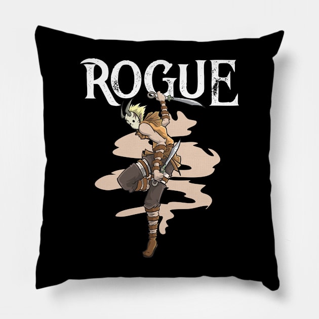 Rogue Class RPG Thief Roleplaying Dungeon Crawler Assassin Pillow by TellingTales