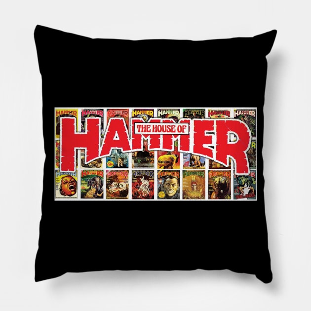 The House Of Hammer Pillow by Hysteria 51's Retro - RoundUp