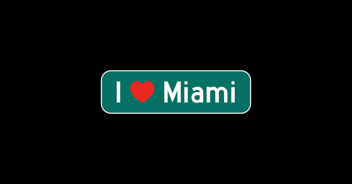 I Love Miami! Miami Sticker TeePublic