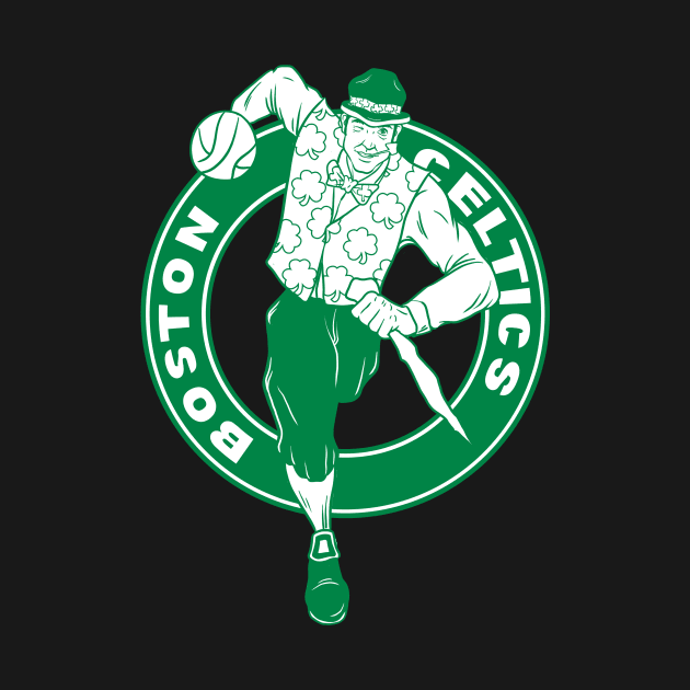 Boston Celtics Mascot Fan art green line by theDK9