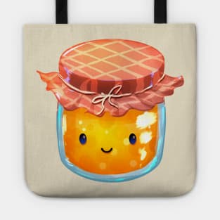 Cute Peach Jam Jar Tote