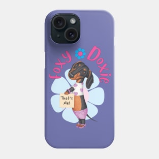 Foxy Doxie Black Dachshund Phone Case