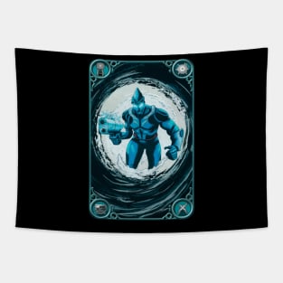 Super Hero Blue Man New Breed Card Collection Tapestry