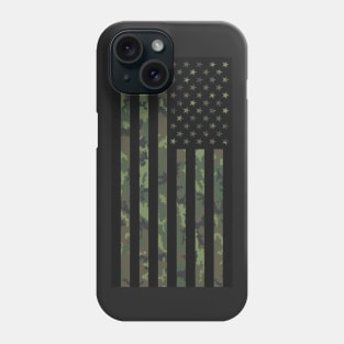 US Flag Down - Woodland Black Phone Case