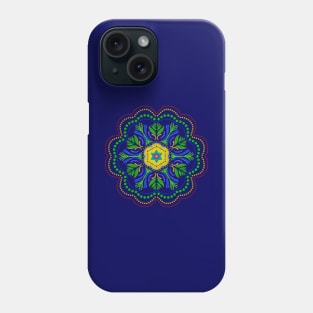 Blue Floral Tile Phone Case