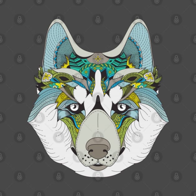 Abstract husky by Rakos_merch