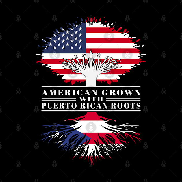 American Grown With Puerto Rican Roots Us Puerto Rico Flag Tree by BramCrye