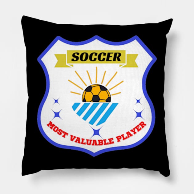 most valuable player soccer Pillow by Aspectartworks