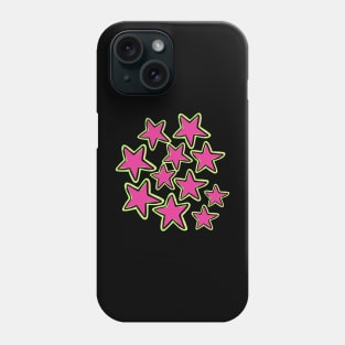 Pink Neon Stars Phone Case