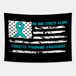 No One Fights Alone Tourette Syndrome Awareness Tapestry