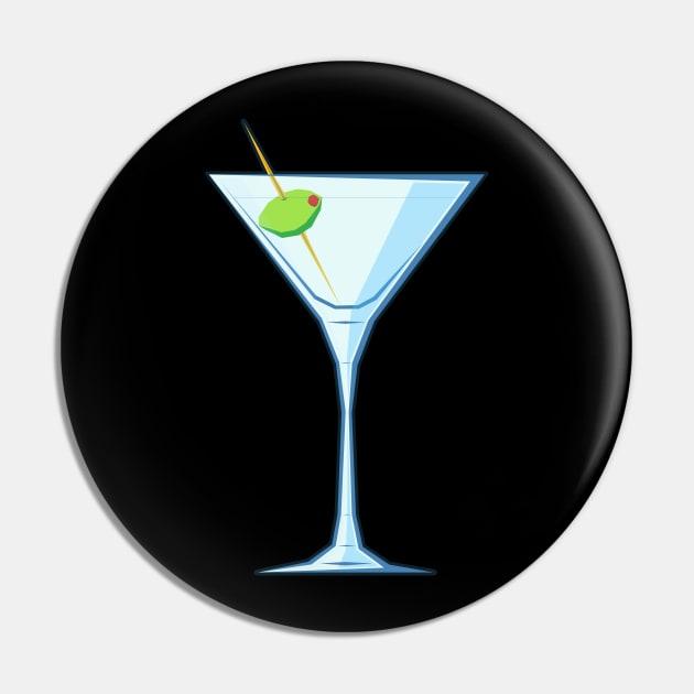 Martini Pin by Aunt Choppy