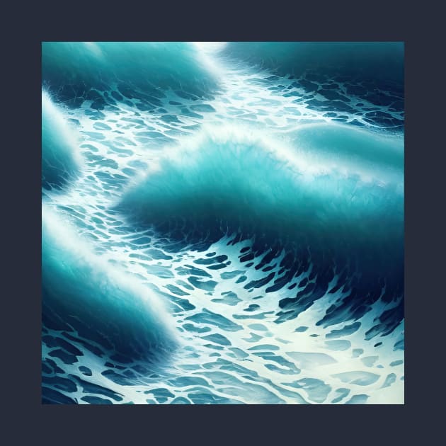 Hyperrealistic blue ocean waves by Crestern