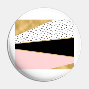 Grand geometric rose golden tones Pin