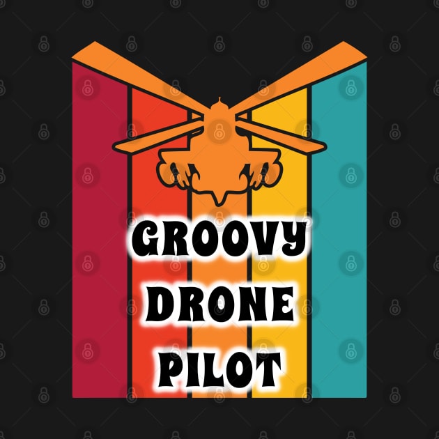 Groovy Drone Pilot Halloween Costume Party Retro Vintage 70s by coloringiship