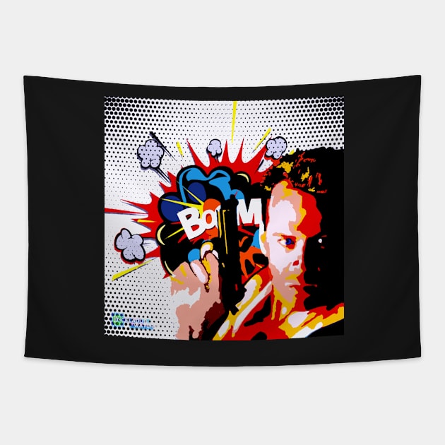 Bruce Willis Boom Pop Tapestry by EnceladusWaters