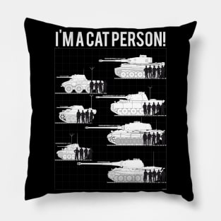 7 German steel cats (Im a cat person) Pillow