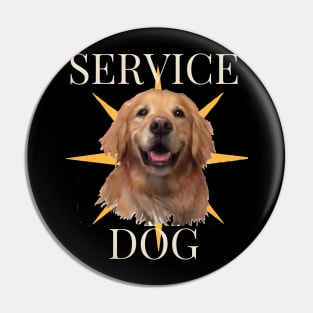 Service Dog Golden Paw Pin