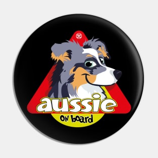 Aussie on Board - Blue Merle tricolor Pin