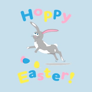 Hoppy Easter! Happy Easter Bunny with Decorated Eggs T-Shirt