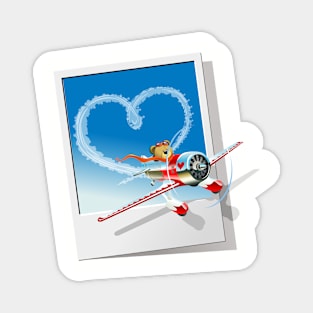 Cartoon retro airplane Magnet