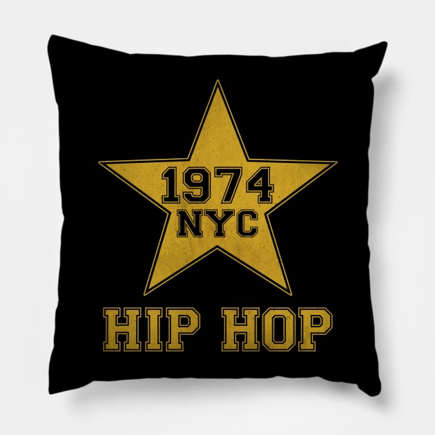 1974 Hip Hop Music Pillow by tepe4su