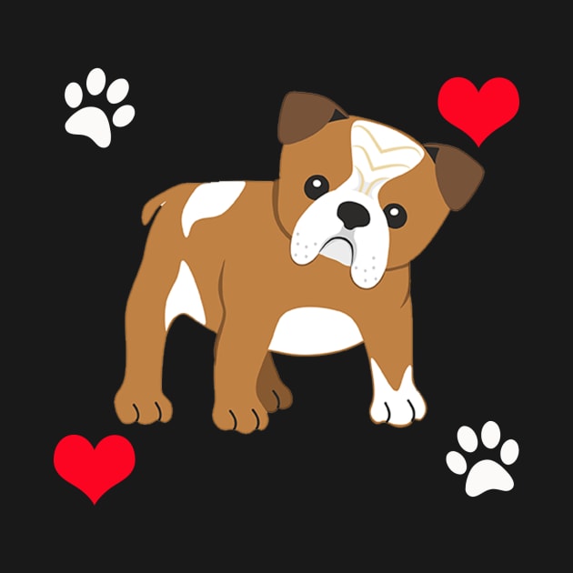 I Love English Bulldogs by 3QuartersToday