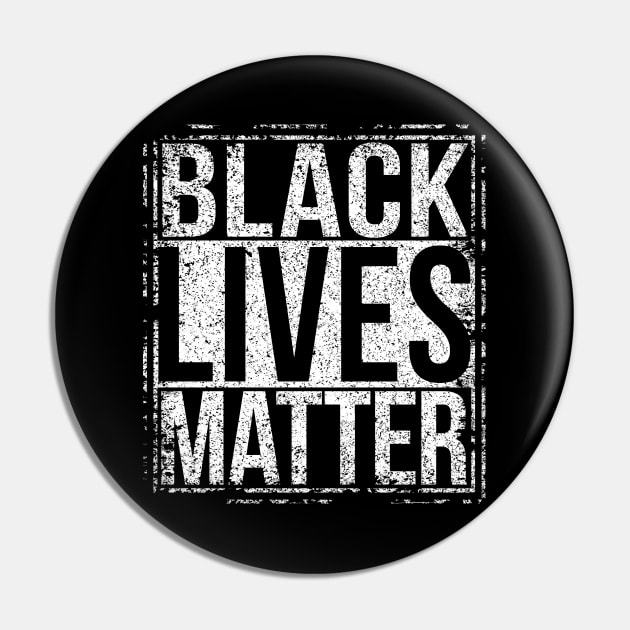 Black Lives Matter textured printed front and back Pin by Sterling