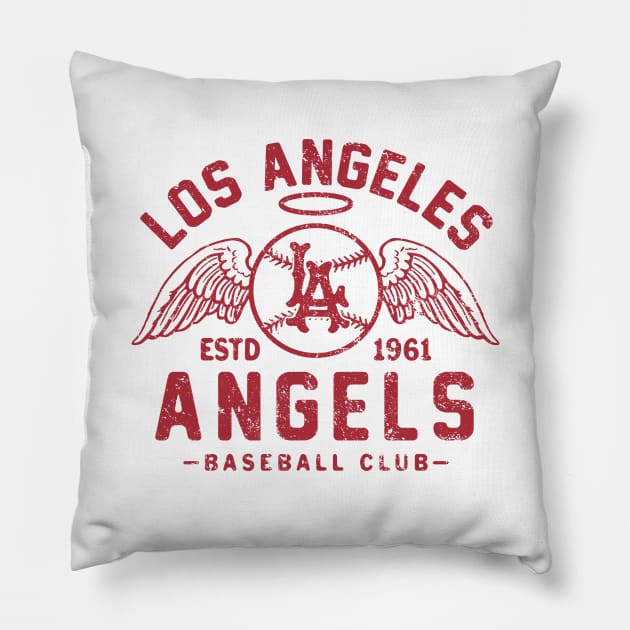 Los Angeles Angels by Buck Tee Pillow by Buck Tee