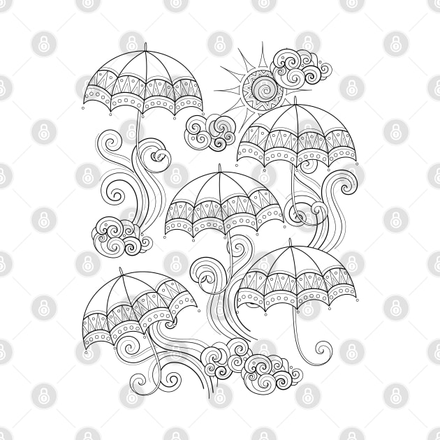 Noncolored Fairytale Weather Forecast Print by lissantee