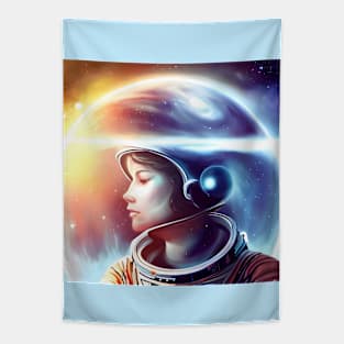 Astronaut Interstellar Time Travel Tapestry