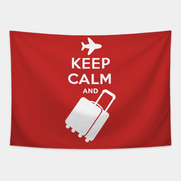 Keep Calm and Carry on Luggage Tapestry by cartogram