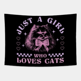 Just a Girl Who Loves Cats Tapestry