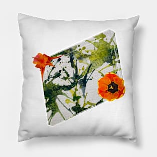 Spring Musings - Orange tulips Pillow