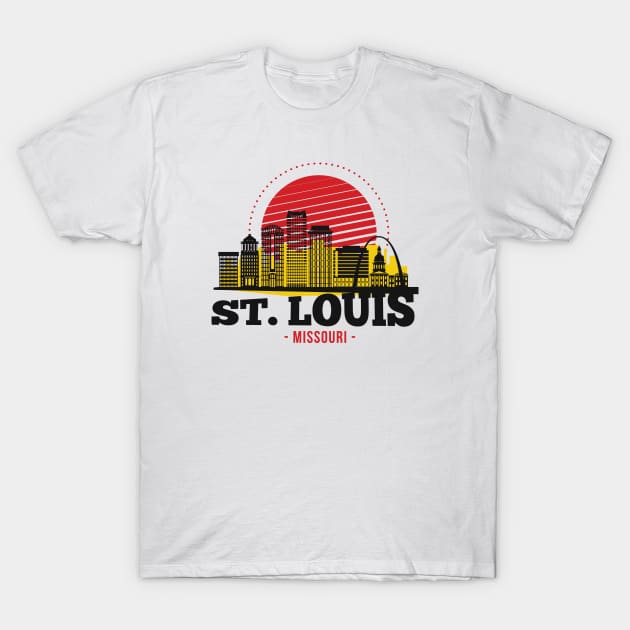 SLAG_Creative Retro St. Louis, Missouri Skyline T-Shirt